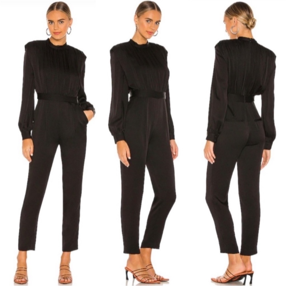 Veronica Beard Kavia Jumpsuit Black Size 0 Long Sleeve - Picture 3 of 12
